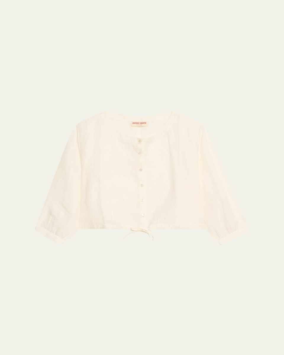 New Jinny Linen Crop BLouse